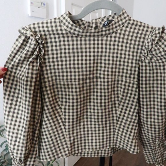 cropped balloon long sleeve top from Zara - Picture 5 of 7
